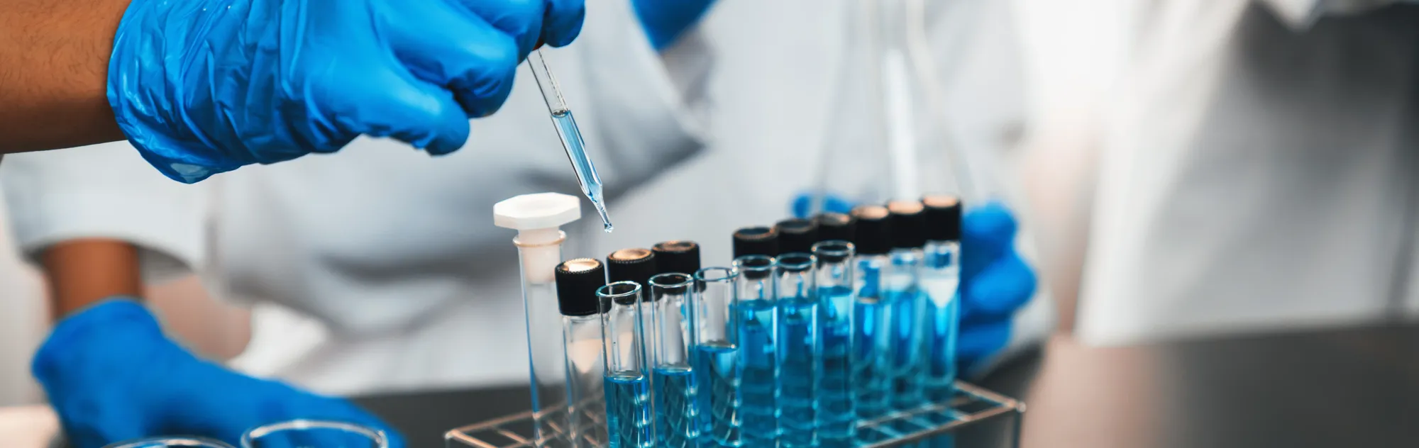 Scientist conducting experiment in lab