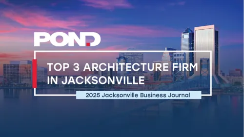 Graphic of Jacksonville skyline with "Top 3 architecture firms in Jacksonville"