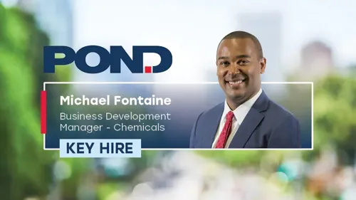 Graphic of key hire Michael Fontaine, Business Development Manager - Chemicals. 