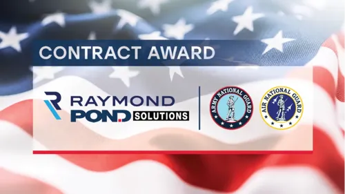 Contract award graphic with Raymon-Pond JV logo and National Guard seals