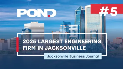 Graphic of 2025 Largest Engineering Firm in Jacksonville naming Pond as #5