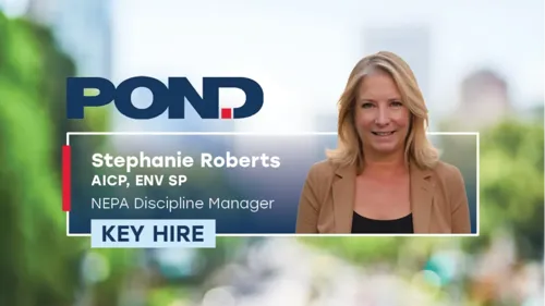 Graphic with a professional headshot of Stephanie Roberts