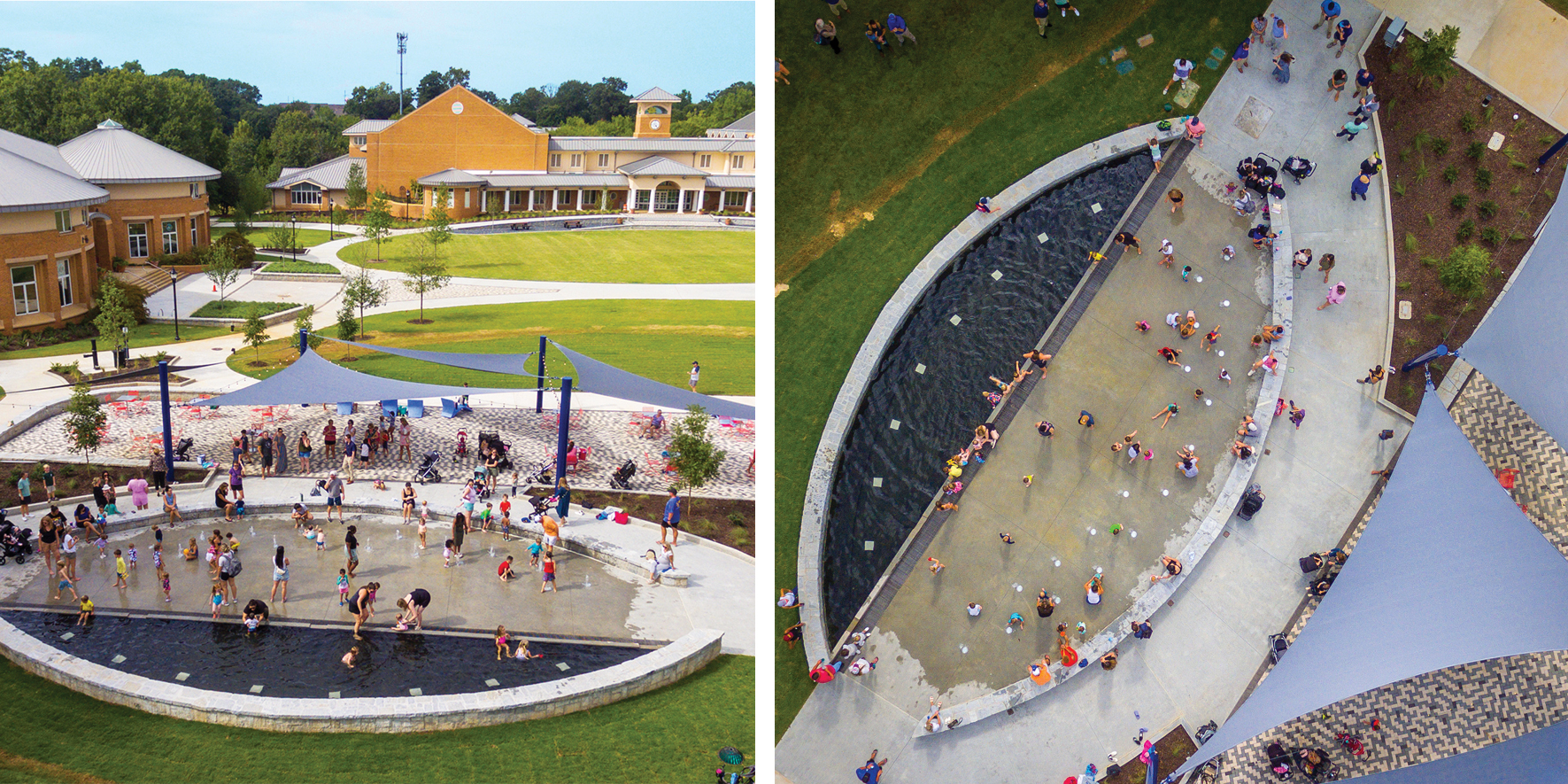 Aerial shots of the Smyrna greenspaces in Smyrna, Georgia.