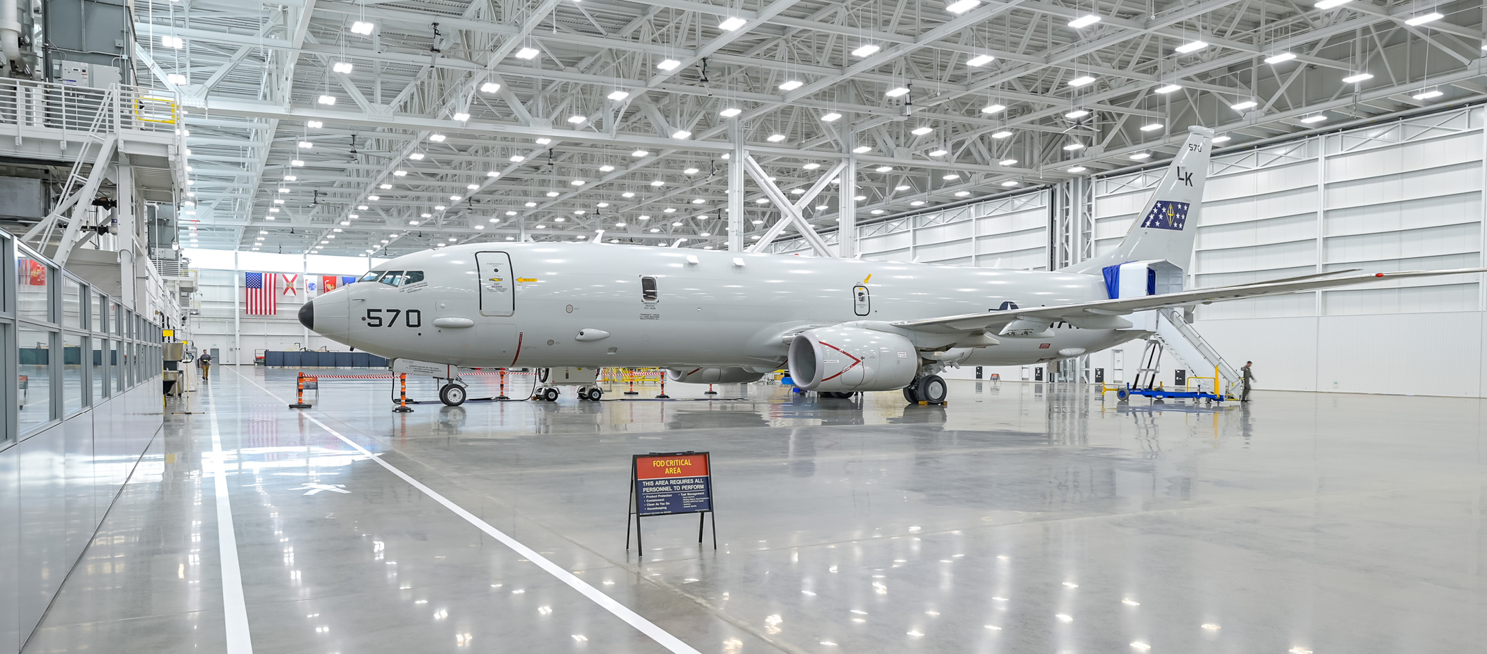 Interior of the boeing MRO.