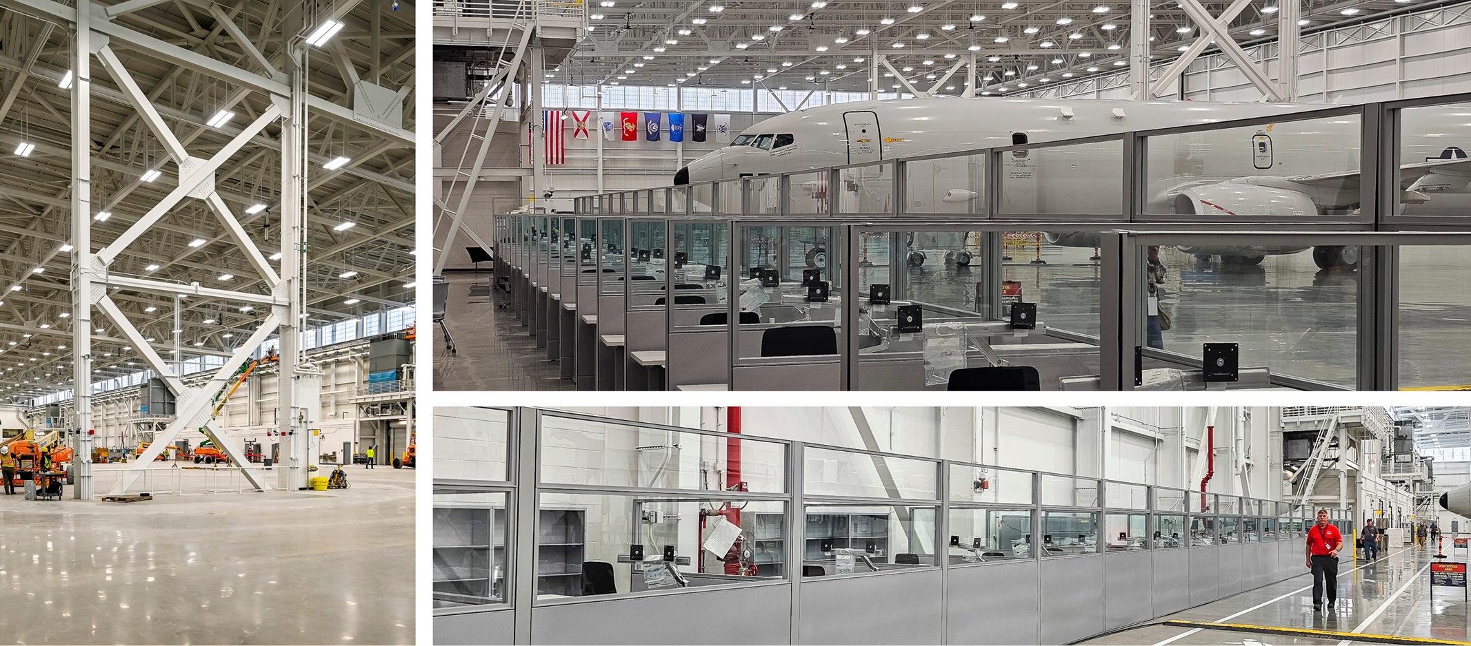 Interior of the hangar office spaces.