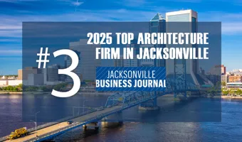 Jacksonville skyline with 2025 top 3 architecture ranking text