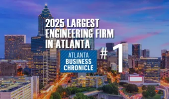 Atlanta skyline with #1 ranking of largest engineering firm text