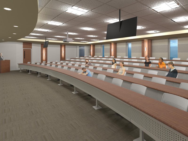coker college classsroom renovation rendering