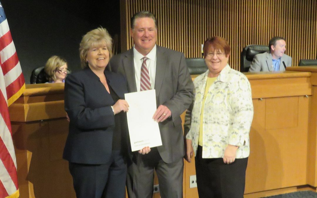 Gwinnett County Board of Commissioners commends Pond with proclamation
