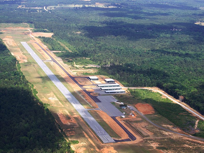 Airport Runway aerial view