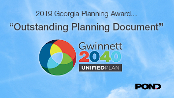 Pond Recognized with “2019 Outstanding Planning Document” Award for Gwinnett 2040 Unified Plan