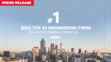 Pond Ranked #1 Engineering Firm in Atlanta; Company Secures Top Spot for Third Consecutive Year